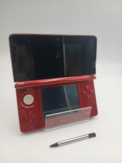 Nintendo 3DS red console with stylus and charger UNBOXED