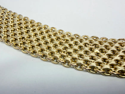 9ct yellow gold woven link bracelet 8