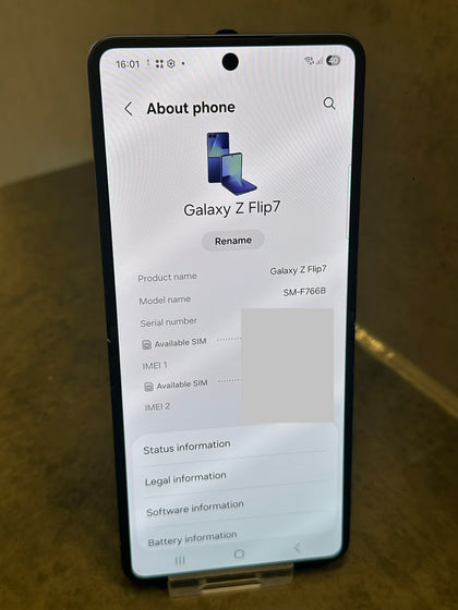 Samsung Galaxy Z Flip7 6.9'' 5G Foldable 256GB Blue Shadow BH 100% Cycle 0