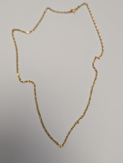 9ct gold square link chain