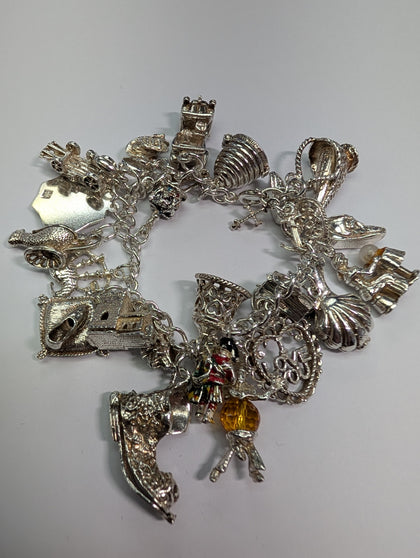 Vintage Stirling Silver Charm Bracelet
