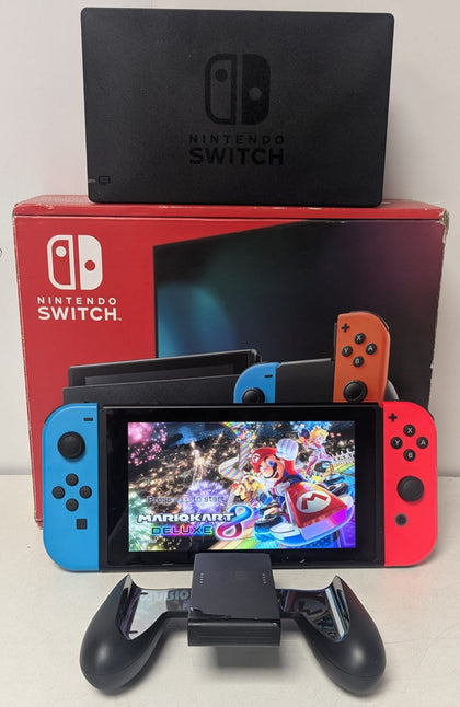Nintendo Switch Console Neon Red/Blue & 1 Unboxed Game