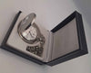 Mount Royal Silver Stainless Steel Pocket Watch With Chain