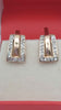 14ct 585 yellow gold earrings with white stones 3.27g Boxed