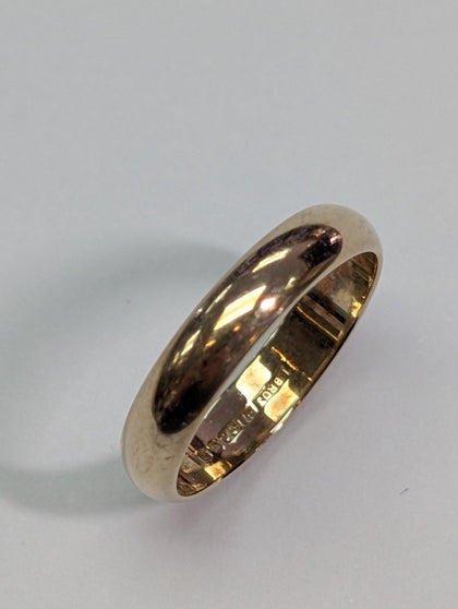 9ct gold wedding band ring