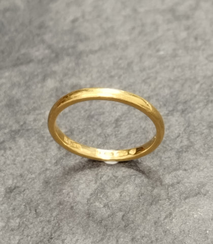 22ct Yellow Gold Wedding Band Ring - Size J