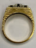 9ct Gold Diamond Ring with Black Stone Size L 1/2