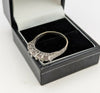 585 14CT Hallmarked, White Gold, 5 Large Stones On Styled Frame, Size 11/W, 2.99g