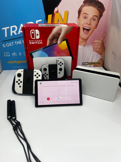 Switch Console, 64GB OLED + White Joy-Con, Boxed