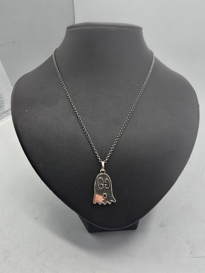 gucci ghost necklace silver