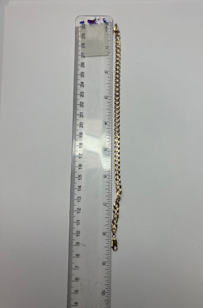 9CT GOLD CURB CHAIN/BRACELET APPROX 8.5