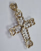 9ct gold cross pendant cz stones