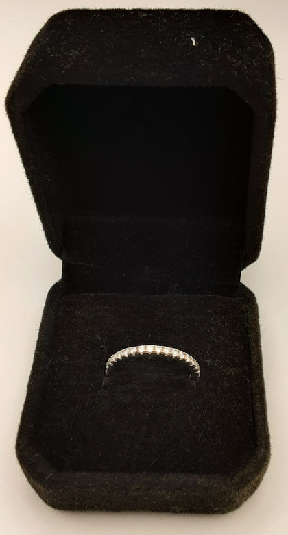 Silver ring with stones