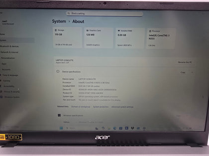 ACER ASPIRE GO 15 8GB  128GB WINDOWS 11 HOME *24 MOMTH WARRANTY*