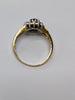 18CT GOLD DIAMOND RING WITH BLACK STONE SIZE M.5 PRESTON STORE