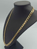 9ct Yellow Gold Classic Curb Chain Necklace – 22" Long – 32.95 Grams – Approx. 8mm Wide