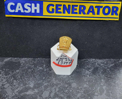 21ct Gold Ladies Ring (Size P) 3.37g