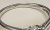 9ct White Gold Diamond Cluster Ring - Size o