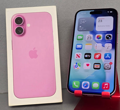 Apple iPhone 16 128GB Pink, ***Unlocked, Boxed*** (Back Glass Cracked)