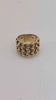 9ct thick Yellow Gold ring 21.4g size u