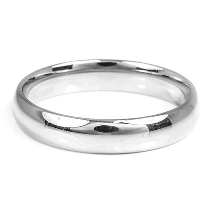 Platinum D Shape Polished 5mm Band Wedding Ring U