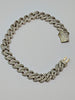 9ct Gold H Link Bracelet  With Stones
