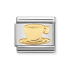 Nomination Classic Gold Coffee Cup Charm