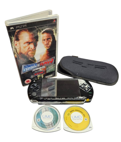 Sony PSP-1000 Handheld Console with 3 Games and Soft Case