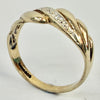 9ct yellow gold cluster ring size M 1/2