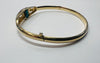 14CT GOLD BANGLE WITH BLUE STONE