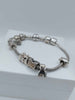 Pandora hallmarked bracelete with 9 charms( 4 charms not hallmarked )