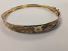 9ct Gold Patterned Bangle
