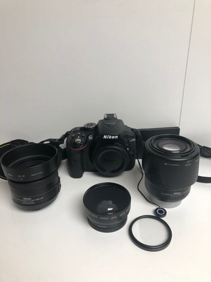 Nikon D3500 DSLR Camera with 3x Lenses and Bag