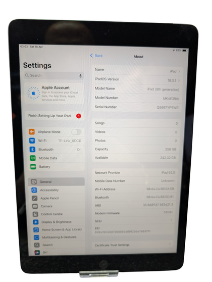 Apple iPad 9th Generation WiFi/4G & Apple Pencil Boxed