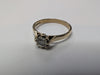 9CT GOLD DIAMOND RING SIZE P PRESTON STORE