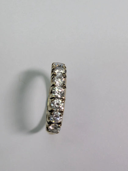 9ct Gold Ring with CZ Stones - Size L