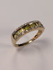 9ct gold diamond & yellow stone ring