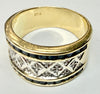 14ct Yellow Gold Ring with Diamond Size N1/2