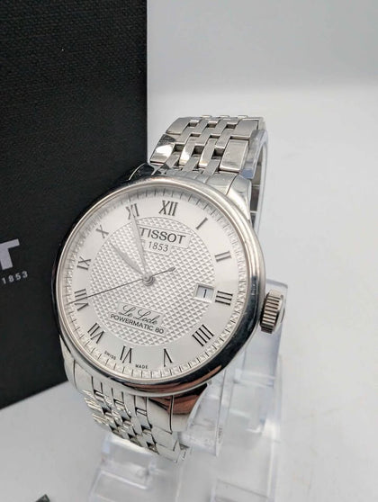 **DEAL** Tissot Le Locle Powermatic 80 T006407B Mens Automatic Dress Watch - White Dial - Boxed With Links