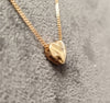 14ct Gold Tight Curb Chain & Heart Pendant Necklace