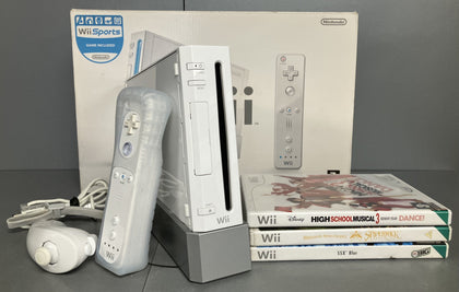 Nintendo Wii White Console Bundle ( + High School Musical 3, The Spiderwick Chronicles, SSX Blur ) ** Boxed **
