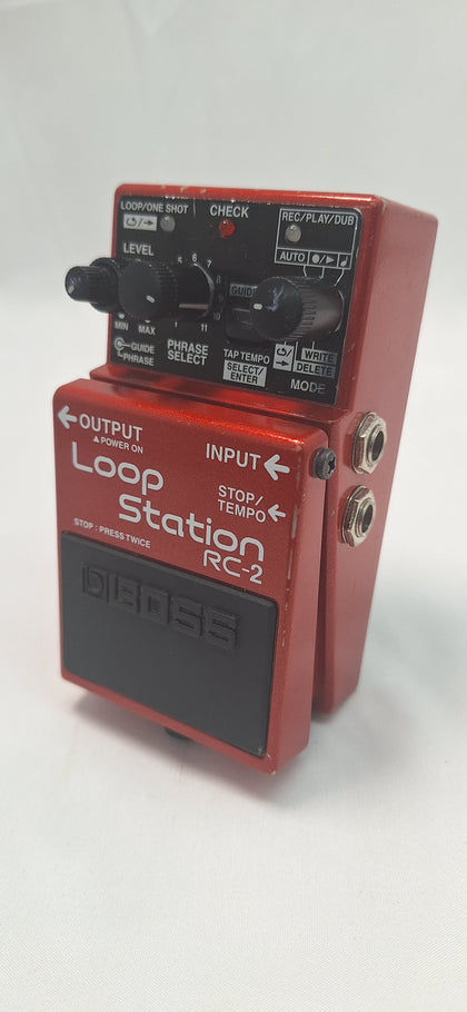 Boss RC-2 Loop Station Phrase Sampler Looper Pedal metallic hot rod red
