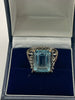 9ct Gold ring with Blue Stone size - O