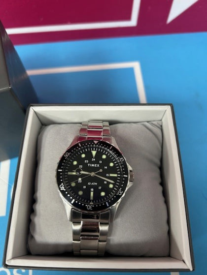 TIMEX SILVER WATCH **BOXED**.