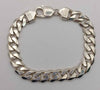 925 silver bracelet Curb Style 28.68g 8" boxed