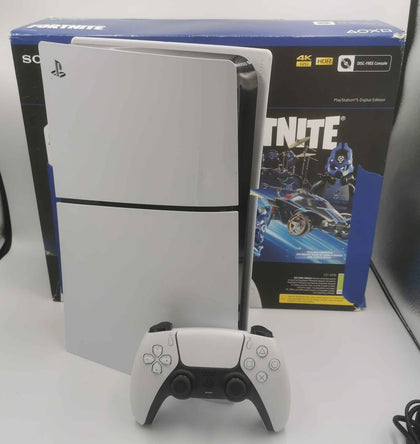 Sony PlayStation 5 Slim 1TB Digital Edition Console - White - Boxed With White Controller & Wires