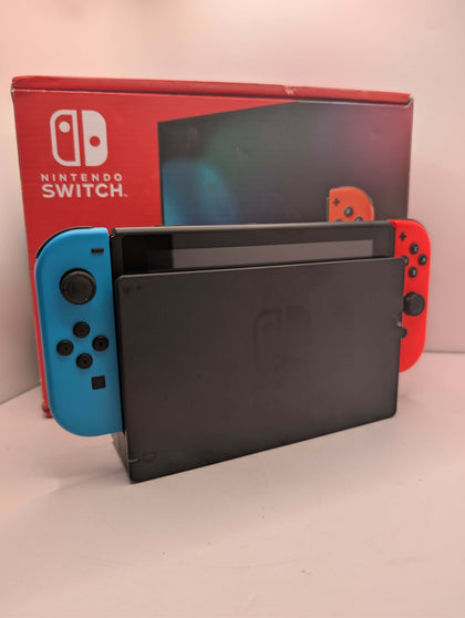 Nintendo Switch Console, 32GB + Neon Red/Blue Joy-Con, Boxed