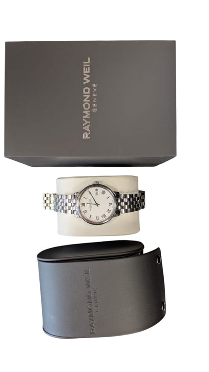 Raymond Weil Toccata White Dial Silver SS Watch, 39mm