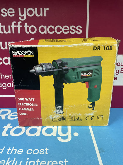 BLACKSPUR DR 108 500 WATT ELECTRONIC HAMMER DRILL BOXED.