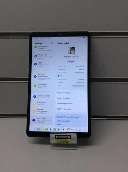 Samsung Galaxy Tablet A9 - 64GB Storage